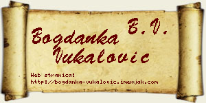 Bogdanka Vukalović vizit kartica